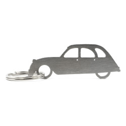 Citroen 2CV stainless steel keychain