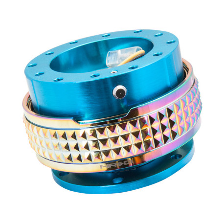 Univerzális és lekapcsolható agyak NRG GEN 2.1 quick release Pyramid Series, New Blue/Neo Chrome | race-shop.hu