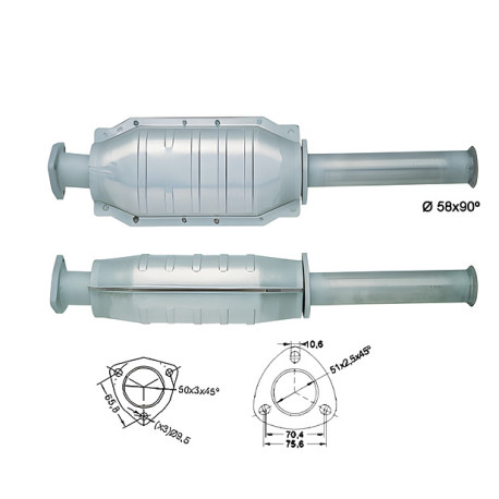 DPF és Magnaflow katalizátorok konkrét típushoz Magnaflow Katalizátor FIAT LANCIA | race-shop.hu