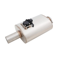 Varex exhaust valve muffler 6"x10"x15" Flanged Inlet 3.5", Single-wall Outlet 3.5"