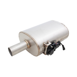 Varex exhaust valve muffler 6"x10"x16" Flanged Inlet 2.5", Single-wall Outlet 2.5"