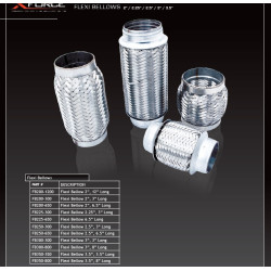 Exhaust flex pipe 76x200mm, stainless