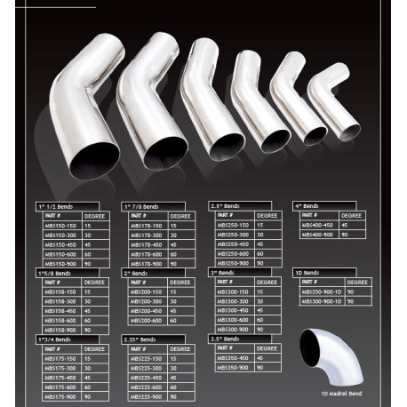 Rozsdamentes acélcsövek könyök 45° XFORCE rozsdamentes csőív, 45°, 76 mm - DISCONTINUED | race-shop.hu