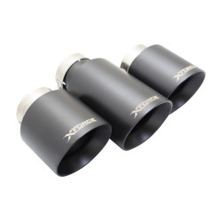 4" Black Tips (for Xforce system only, will NOT fit OEM) for HONDA CIVIC 2017- TYPE R FK8