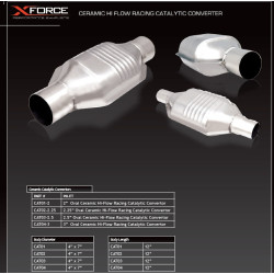 2" Ceramic High-Flow Racing Catalytic Converter (100cell) - Oval