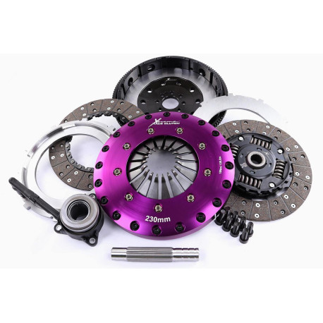 Kuplung és lendkerék Xtreme Performance KVW23698-2A Xtreme Performance 230mm Sprung hub Organic Twin Plate Clutch Kit Incl Flywheel & CSC 1000Nm (8 bolts) | race-shop.hu