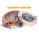 Kuplung és lendkerék Xtreme Performance KTY22002-1C Clutch Kit Xtreme Outback Heavy Duty Cushioned Ceramic 430Nm 700Kg (30%) | race-shop.hu