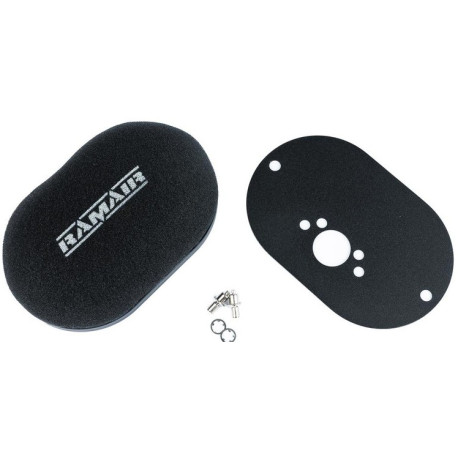 Szűrők karburátorokra RAMAIR domed carb air filter with baseplate to fit SU HS2 1.25in (32mm Mini Offset) | race-shop.hu