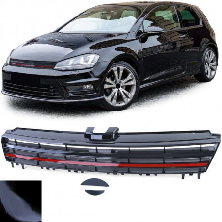 Bazár RACES hűtőrács (Sport) VW Golf 7 12-17-hez, fényes fekete BONTOTT | race-shop.hu