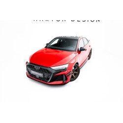 Street Pro Első Szplitter szett Audi RS3 Sedan 8Y Facelift (fekete)