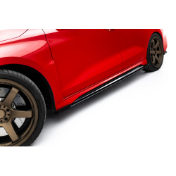Street Pro Oldalsó Küszöbök Diffúzorok Audi RS3 Sedan 8Y Facelift (fekete + fényes szárnyak)