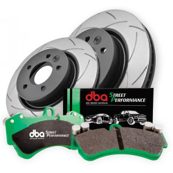 DBA fékszett – Street Series T2 hornyolt féktárcsák és Street Performance fékbetétek DBA2663S-10-1789SP
