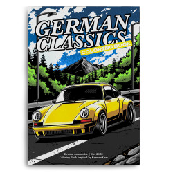 Revoke "German Classics" colouring book - German cars