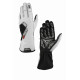 Race gloves OMP KS-3 my2026 (external seams), white/black