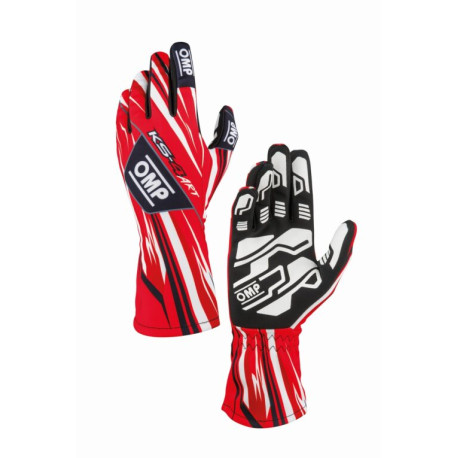 Kesztyűk Versenykesztyű OMP KS-4 ART MY2026 (belső varrásokkal), piros/fehér | race-shop.hu
