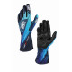 Race gloves OMP KS-4 ART my2026 (internal seams), black/cyan