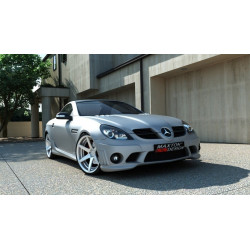 MAXTON DESIGN első lökhárító Mercedes SLK R171 AMG 204 Look-hoz, üvegszálas laminát