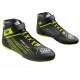 FIA gyerek gokart cipő OMP KS-2X, fekete/fluo sárga