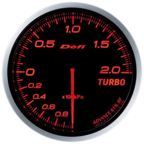 DEFI Orák DEFI ADVANCE gauge, boost pressure 0 - 2 BAR, amber red | race-shop.hu