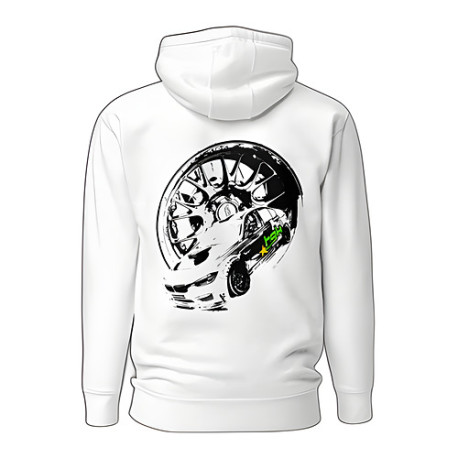 Pulóverek és kabatok HGK hoodie Drift Shuttle, white | race-shop.hu
