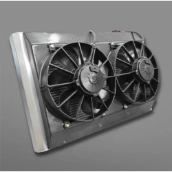 HGK BMW E46 hátsó elhelyezésű hűtőszett + légterelő keret és ventilátorok