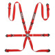 FIA 6 point safety belts SPARCO COMPETITION H-2 PU my2026, red