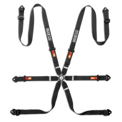 FIA 6 pontos sport biztonsági öv SPARCO COMPETITION H-2 PU my2026 2" (50mm), fekete