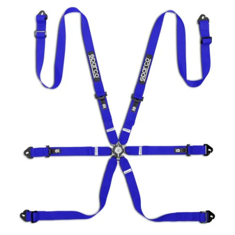 Biztonsági övek FIA 6 point safety belts SPARCO COMPETITION H-2 PU my2026, blue | race-shop.hu