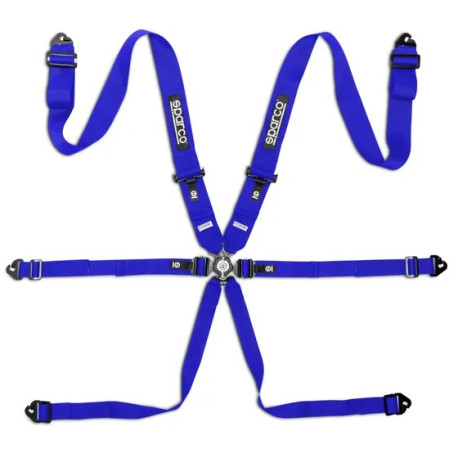 Biztonsági övek FIA 6 point safety belts SPARCO COMPETITION H-3 PD STEEL my2026, blue | race-shop.hu