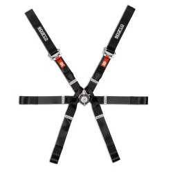 FIA 6 pontos sport biztonsági öv SPARCO FORMULA H-9 EVO my2026 2" (50mm), fekete