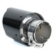 Egy kimenettel Kipufogóvég RACES CARBON 89mm, bemenet 54mm - Fényes | race-shop.hu