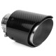 Egy kimenettel Kipufogóvég RACES CARBON 89mm, bemenet 51mm - Fényes | race-shop.hu