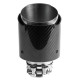 Egy kimenettel Kipufogóvég RACES CARBON 89mm, bemenet 51mm - Fényes | race-shop.hu