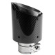 Egy kimenettel Kipufogóvég RACES CARBON 89mm, bemenet 51mm - Fényes | race-shop.hu