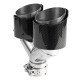 Két kimenettel Kipufogóvég RACES CARBON 2x101mm, bemenet 63.5mm - Fényes | race-shop.hu