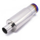 Egyfalú kör alakú RACES Stainless steel muffler tip BURNT - 63,5mm | race-shop.hu