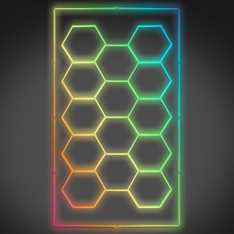 Lámpák 14-Panel LED RGB Hexagon Honeycomb Garage Lightning | race-shop.hu
