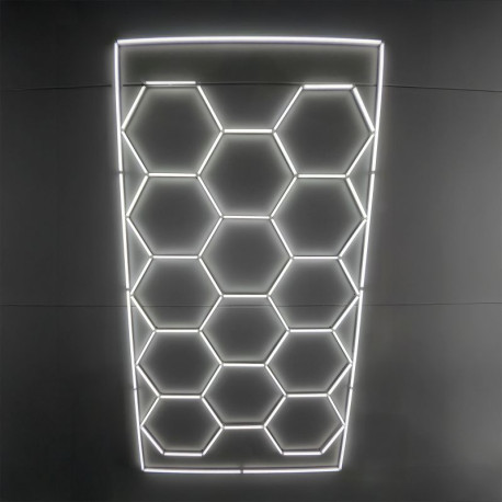 Lámpák 14-Panel LED WHITE Hexagon Honeycomb Garage Lightning | race-shop.hu