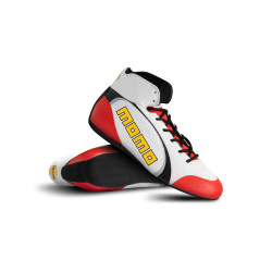 FIA versenycipő MOMO SPEED PRO, fehér/piros