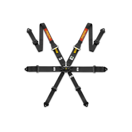 Biztonsági övek FIA 6 pontos sport biztonsági öv MOMO PRO DRIVER FHR 2"/3" (50/76mm), fekete | race-shop.hu
