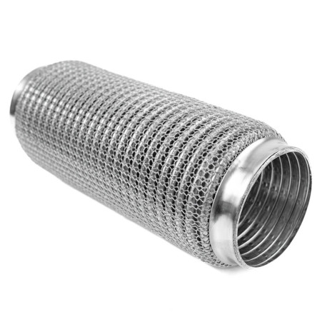 Kipufogó flexcső (SS304 megerősített) PRO Kipufogó flexibilis cső 250x90mm, rozsdamentes acél | race-shop.hu