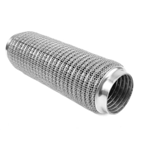 Kipufogó flexcső (SS304 megerősített) PRO Kipufogó flexibilis cső 250x51mm, rozsdamentes acél | race-shop.hu