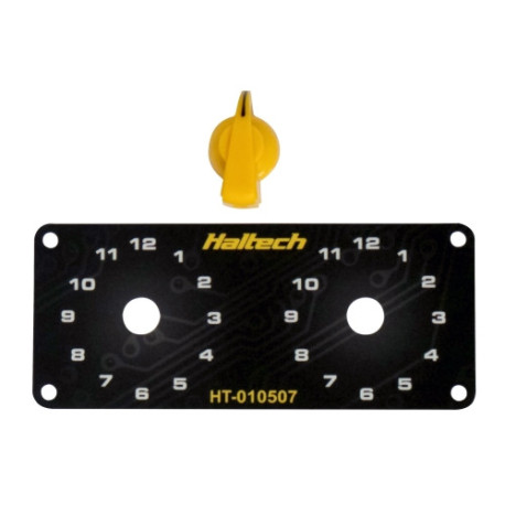 Haltech Haltech Dual Switch Panel Kit - includes Yellow knob | race-shop.hu
