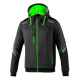 Pulóverek és kabatok SPARCO TECH HOODED FULL ZIP TW - zöld | race-shop.hu