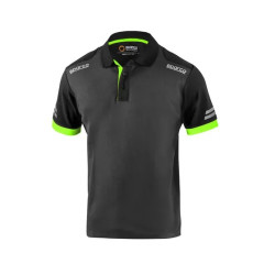Galléros póló SPARCO TECH TW, szürke/fluo zöld