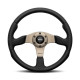 Kormányok 3 küllős sportkormány MOMO RACE 2.0, 320mm, bőr, 40mm mélység, fekete/szürke | race-shop.hu