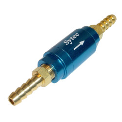 Sytec Motorsport Oneway fuel valve with push on fittings (6mm) - Blue