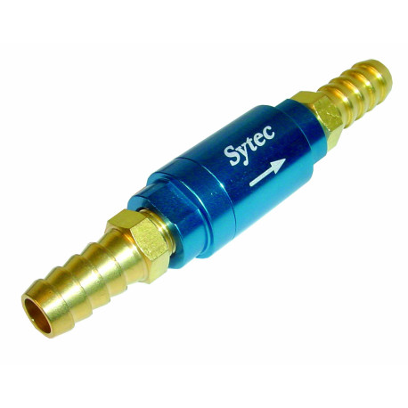Üzemanyagszelepek Sytec Motorsport Egyirányú üzemanyagszelep nyomógombos csatlakozókkal (10mm) - Kék | race-shop.hu