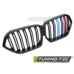 Sport Dupla Sáv Hűtőrács BMW X6 G06 19-23 (Fényes Fekete Tri-Szín)