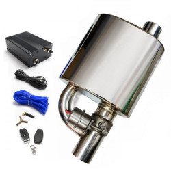 RACES Centre muffler with exhaust cutout valve - 63.5mm (2.50") HIÁNYOS